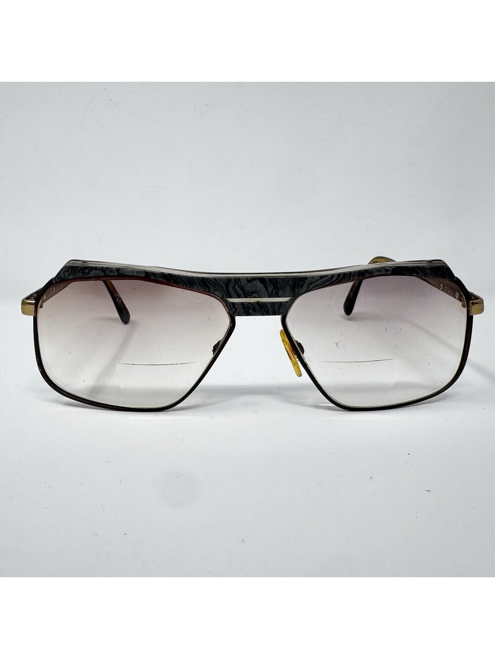 Vintage Cazal 730 209 Gray Marble Gold Eyeglass Frames 61-16